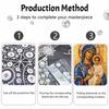 DIY 3D Pearl Diamond Painting Art Set Virgin Mary and Jesus Religious Home Decor Art Set Wall Art