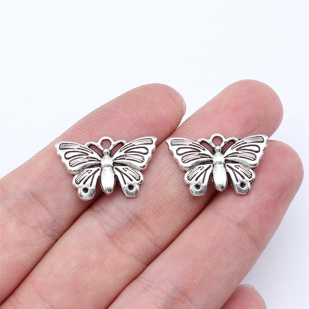 Charms Small Butterfly Pendants Wedding Jewelry Findings ZC114