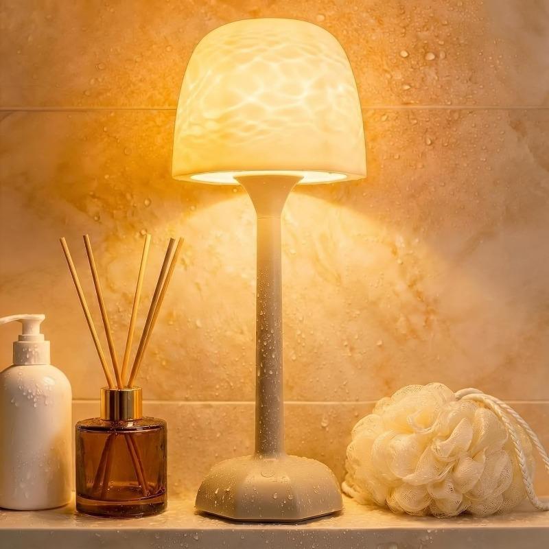 Lampada Impermeabile per Doccia Proiettore Onda Oceanica Luce Galassia Boreale 16 Colori RGB Ricaricabile Telecomando Lampada LED per Doccia Vasca da Bagno Decorazione