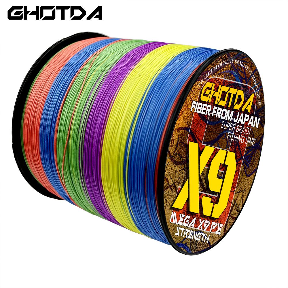 Starkes PE-Geflecht, 9 Stränge, Angelschnur, 300 m, hochwertiges Multifilament, langlebiger Angeldraht, 20–120 lb