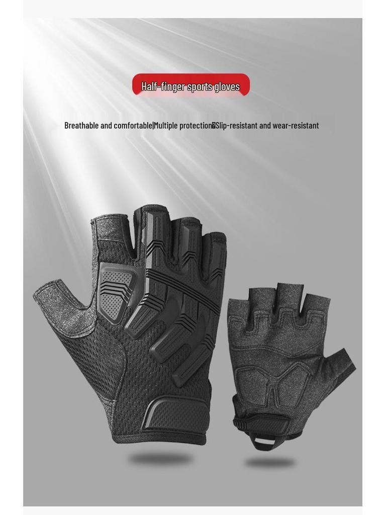 Men's Half-Finger Tactical Gloves: Non-Slip, Multi-Function for Combat, Riding, Outdoor Sports, and Mountaineering