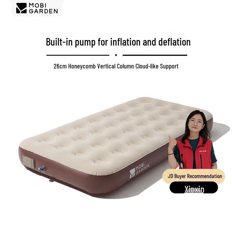 MOBIGARDEN Self-Inflating Outdoor Camping Air Mattress with Built-in Pump