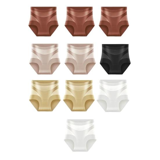 10 Pcs Tummy Control Shapewear Panties for Women High-Waisted Seamless M C