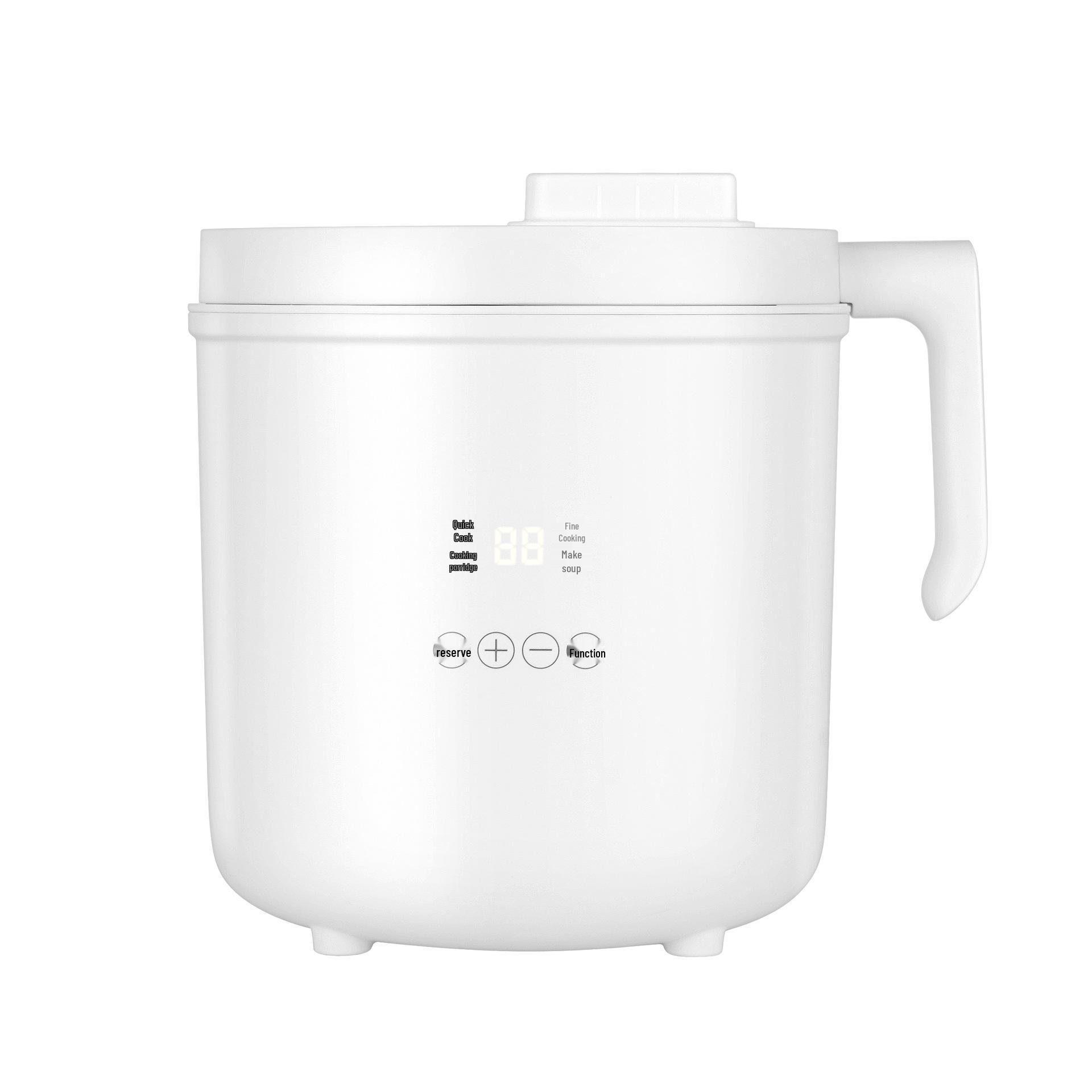 

Умная мини-рисоварка для общежитий - Многофункциональная кастрюля с антипригарным покрытием для риса, каши, супа и лапши быстрого приготовления. Mini Rice Cooker (1.6L) белый