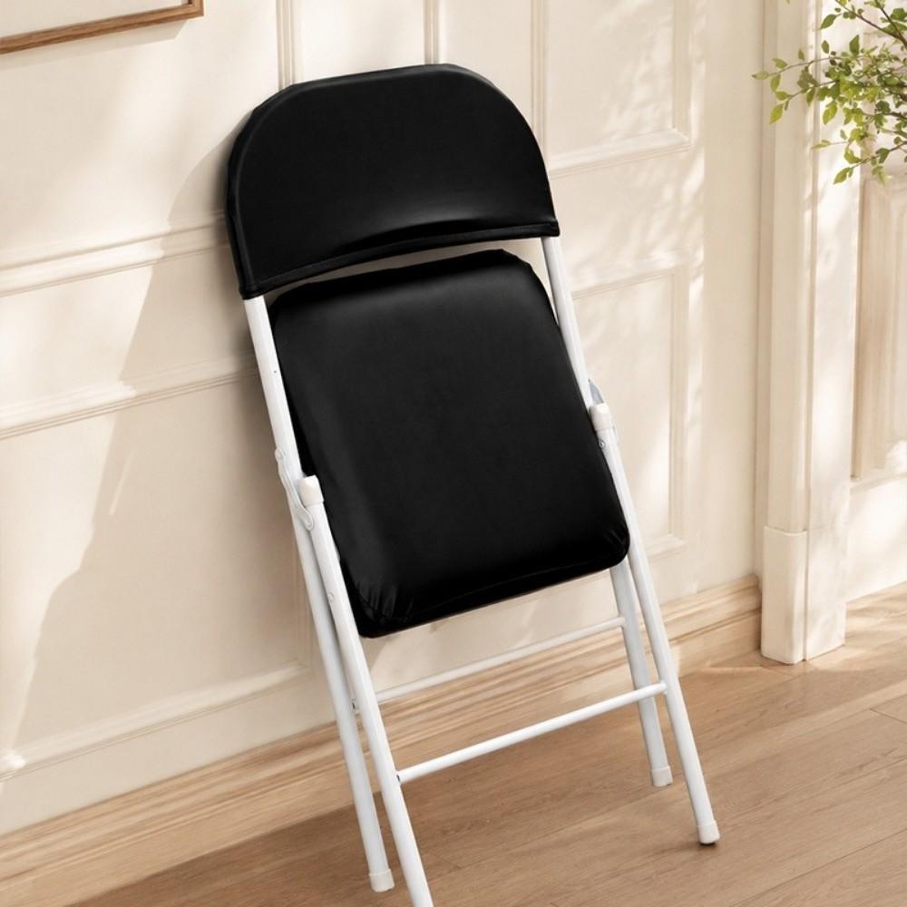 2PCS PU Leather Split Chair Cover Removable Seat and Back Cover Folding Chair Cover Outdoor Wedding