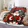1Pc Christmas Santa Reindeer Blanket Soft And Comfortable Casual Warm Camping Travel Christmas Halloween Gift M91724