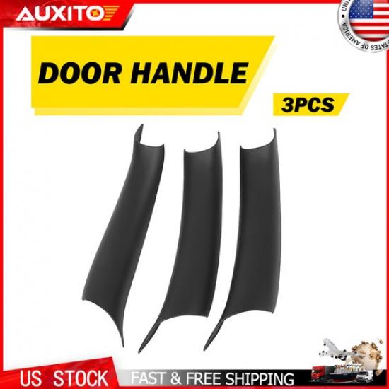 

For BMW X6 F16 2015-2018 Interior Door Handle Pull Cover 3Pcs Black Trim Set US