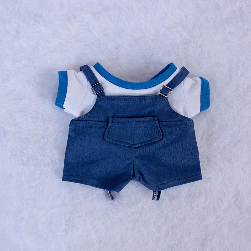 10cm 20cm Doll Clothes Outfit T-shirt Overalls Suspender Trousers Doll Accessories Changing Dressing Game Fans Gift Toy In Stock