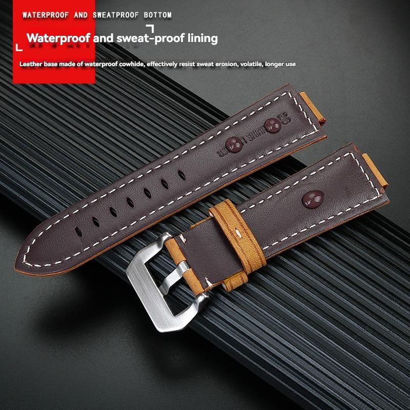 Pulseira de Couro Genuíno 24*16mm para Casio G-Shock GA2100/GA2110/GM2100 | Pulseira Modificada Estilo CasiOak | Bracelete de Substituição