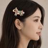 Zinc Zinc Zinc Alloy Horse Hairpin Colored Rhinestone Edge Clip Cartoon Hair Clip  Girls Hair Accessories