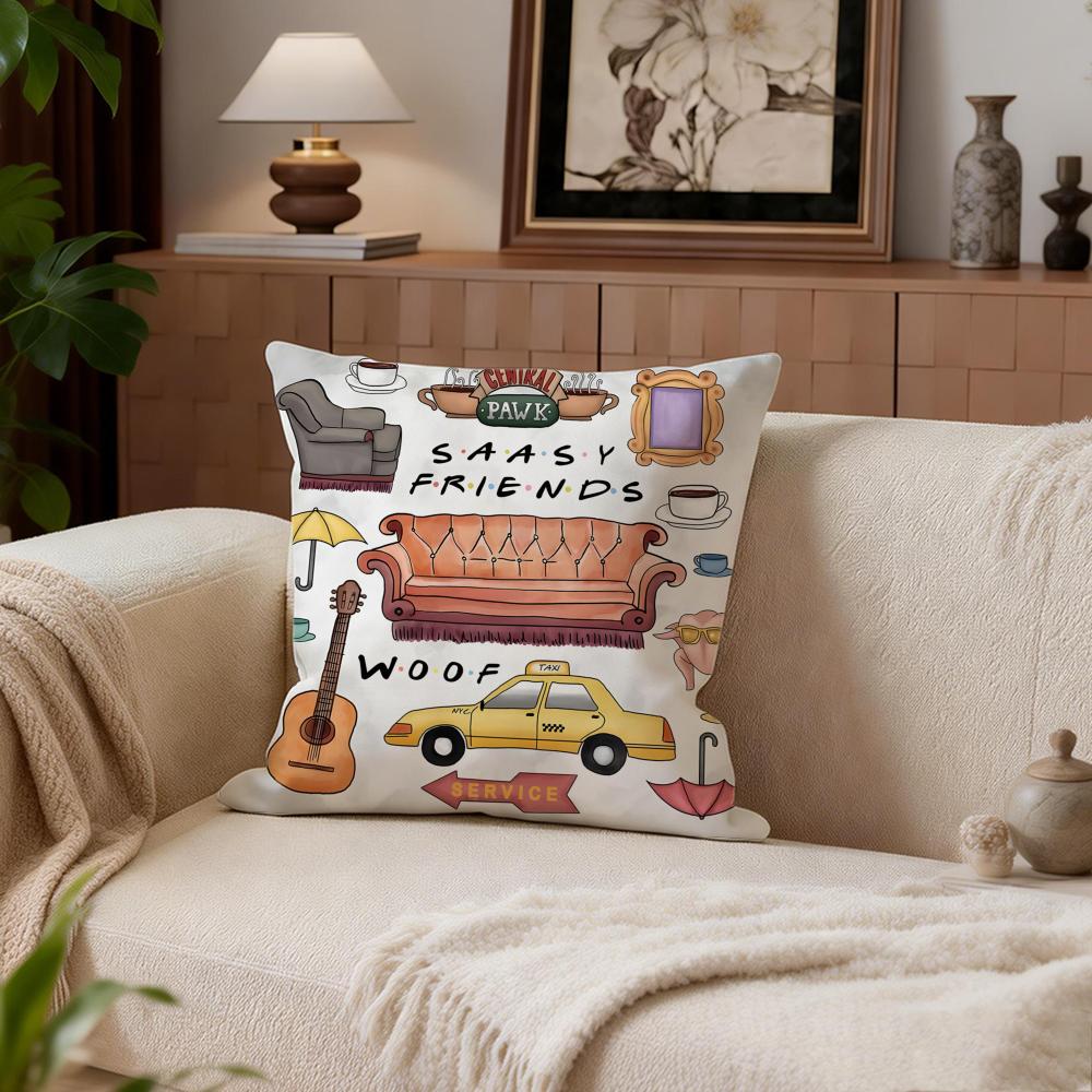 Comedy Friends Cushion Cover Cushion Cover Set 4Pcs 50x50 45x45 40x40 Pillowcase Decorative Sofa Home Decor