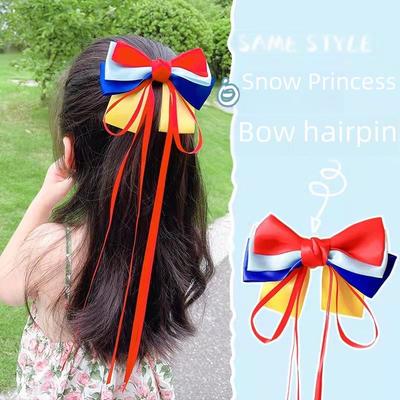 Fermaglio per capelli Farfalla Biancaneve: Carino Accessorio per Capelli Coreano per Bambine con Design a Nastro