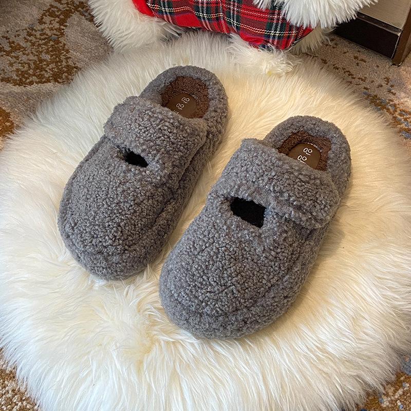 Neue Baumwollschuhe und Hausschuhe mit dicker Sohle, höhenvergrößernd, modisch und lässig für vielseitige Frauen