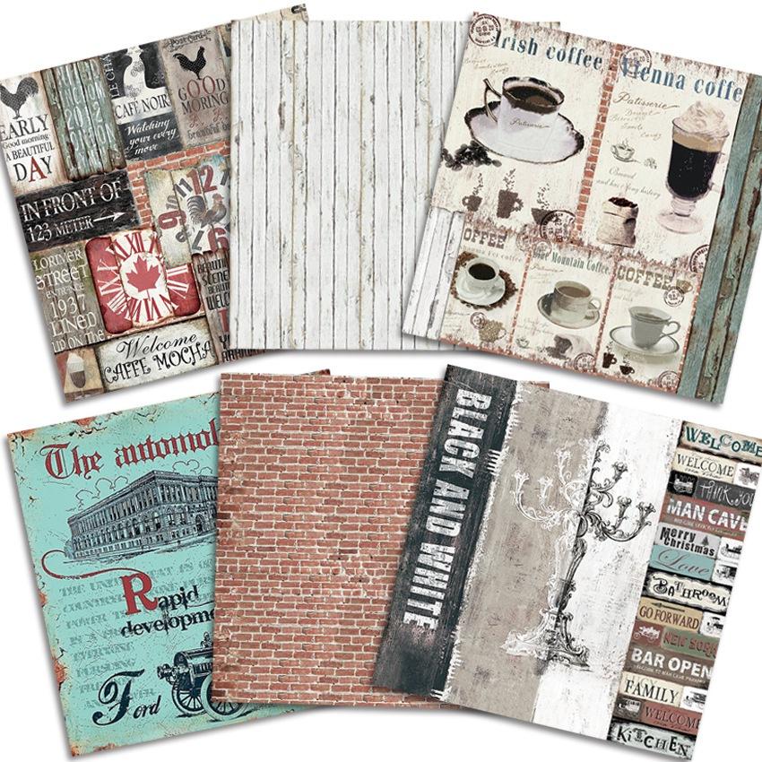 24 de coli Timpul zboară Tampoane de hârtie pentru artizanat Moare de tăiat Fundal de artă Origami Scrapbooking Creare de cărți
