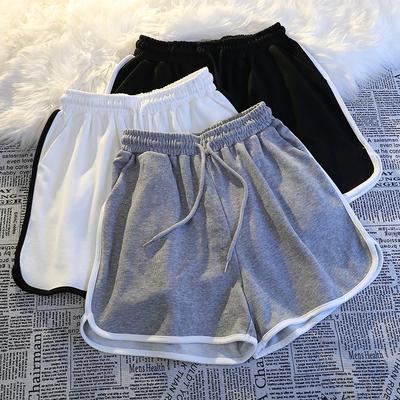 Casual Hardloopshorts voor Dames Elastische Taille Trekkoord Atletische Shorts Losse Trainings Sweatshorts