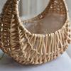 Flower Basket Attractive Appearance Easy Carrying Durable Rattan Flower Basket for Wedding