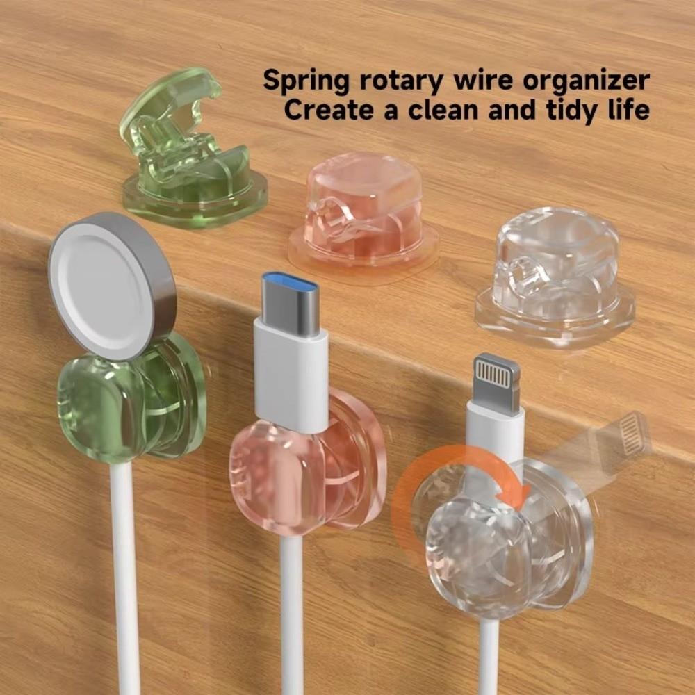 Adhesive Backed Cord Management Holder Self-Adhesive Cable Manager For Home Office