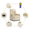 Electric Massage Chair Cream Fabric