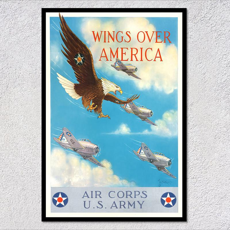 Retro Airways Flights Poster Vintage Aviation Wall Art Print Flying Machines Canvas Painting Pictures for Home Decoration