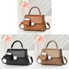 Pu Small Square Bag For Women With Inner Zipper Pouch For Daily Use