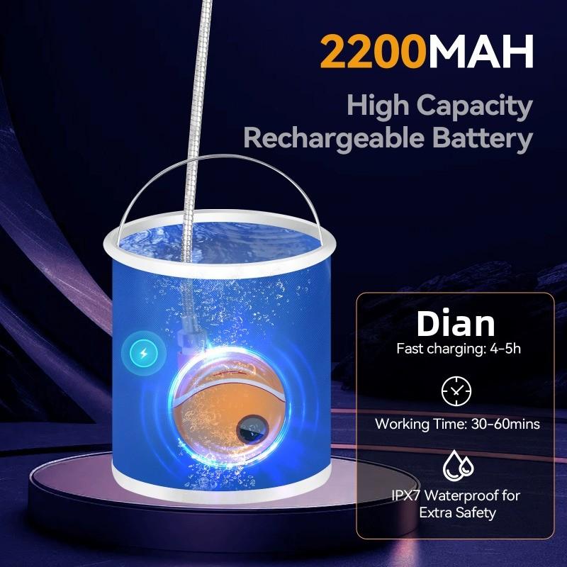 Ducha portátil eléctrica para camping, ducha de mano recargable para exterior, viaje y hogar.