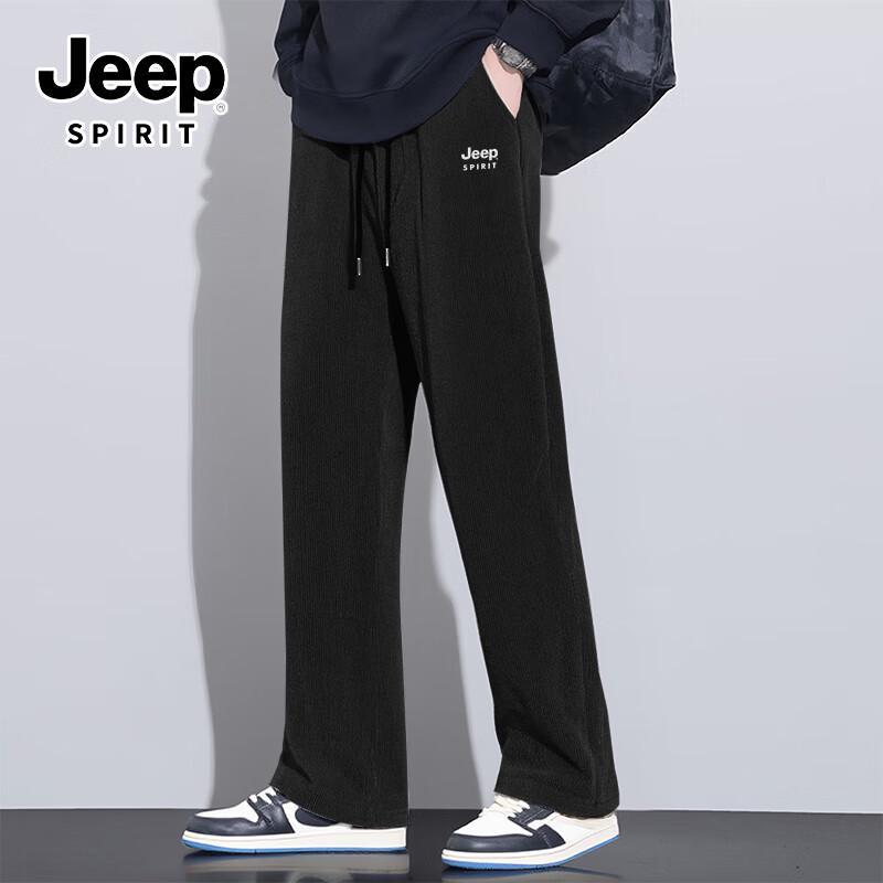 

JEEP SPIRIT Men s Fleece-Lined Straight-Leg Casual Sports Pants XL