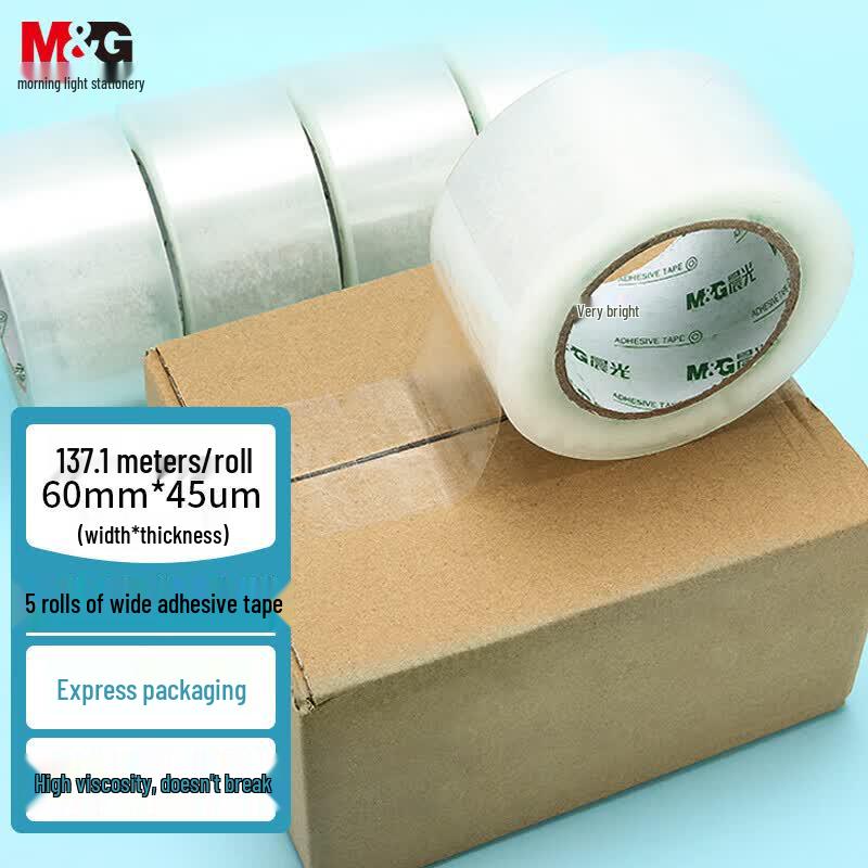 M&G Transparent Packing Tape 60mm x 150y (5 Rolls)