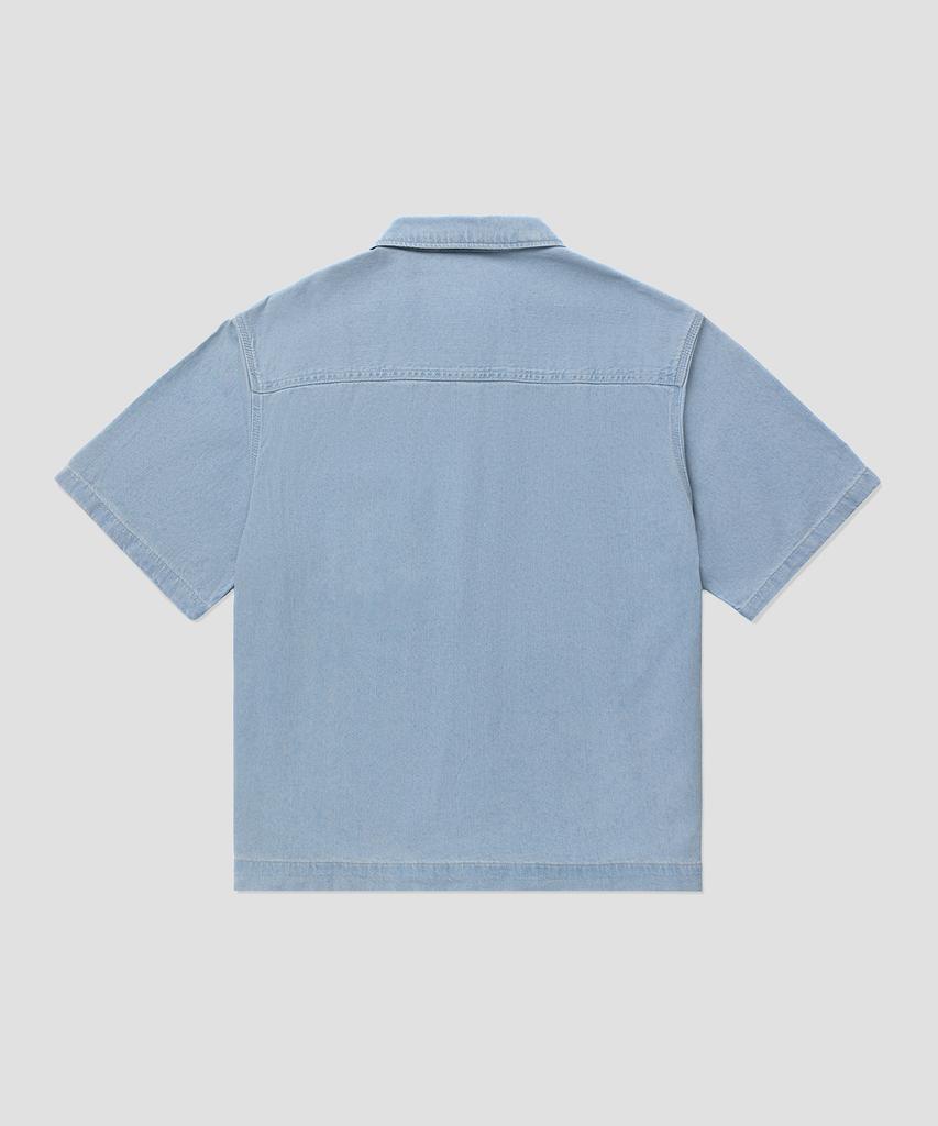 Dickies Oversized Pocket Denim Shirt Fog Blue