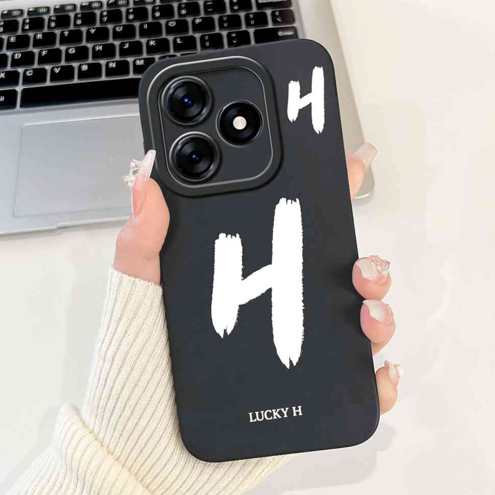 For Realme Note 50 Case RMX3834 Cute A-Z Letters Cover Soft Silicone Casing For Realme Note 50 Note50 Fundas Capa