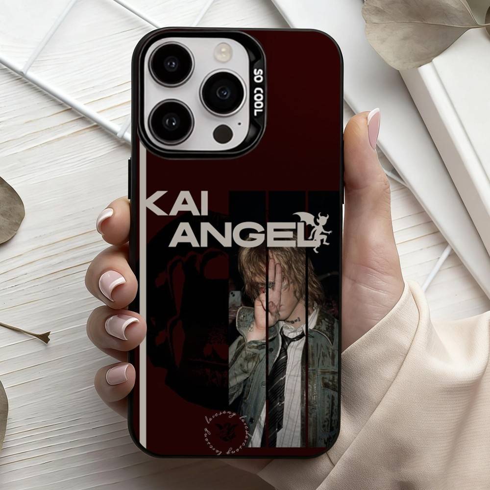 Singer K-Kai A-Angel d-Damage Phone Case For iPhone17,16,15,14,13,12,11 Plus,Pro Max Black Candy silver phone case