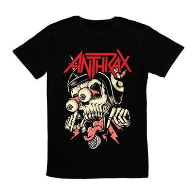 Anthrax Thrash Heavy Metal Hard Americká Rocková Hudobná Kapela Lebka Cool Tričká Muži Ženy Tričko Hip Hop Ulica Harajuku Ženské Mužské Oblečenie