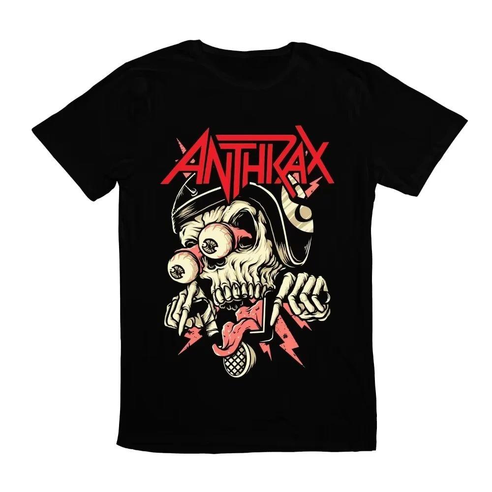 

Anthrax Thrash Heavy Metal Hard American Rock Music Band Череп Крутые Футболки Мужчины Женщины Футболка Хип-Хоп Уличная Харадзюку Женская Мужская Одежда 4XL