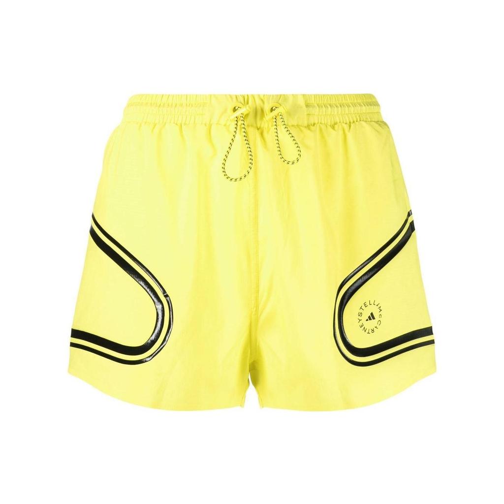 Adidas Color Block Striped Casual Shorts Women Shorts Yellow HS8196