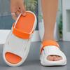 Fashion Casual Thick Bottom Slip-On Slippers Breathable Anti-Slip Summer New Style for Couples Outdoor Wear Comfortable EVA Material