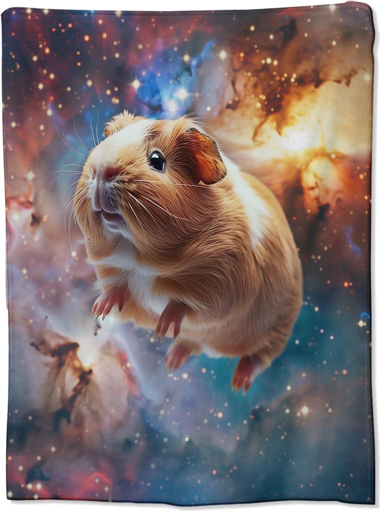 Guinea Pig Blanket Hamster Animal Throw Blankets Plush Cozy Flannel Ultra Soft Fuzzy Funny Party Blanket Gifts for Girls Women