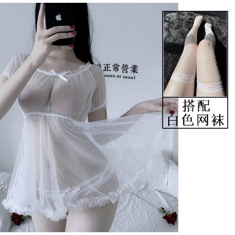 Fun Underwear, Small Breasts, Pure Desire Pajamas, Large Skirt, Transparent Chiffon, Free of Blood Drops, Nightgown Wholesale, One Piece Is Sent On Be
