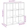 Room Divider Bookshelf Smoked Oak 102x29x103.5 cm