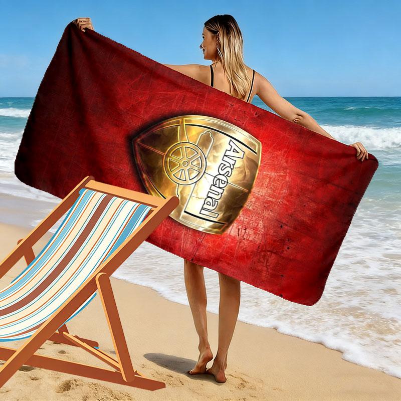 Arsenal F Print Beach Towel, Large Soft Quick Dry Towel for Beach Camping Swimming