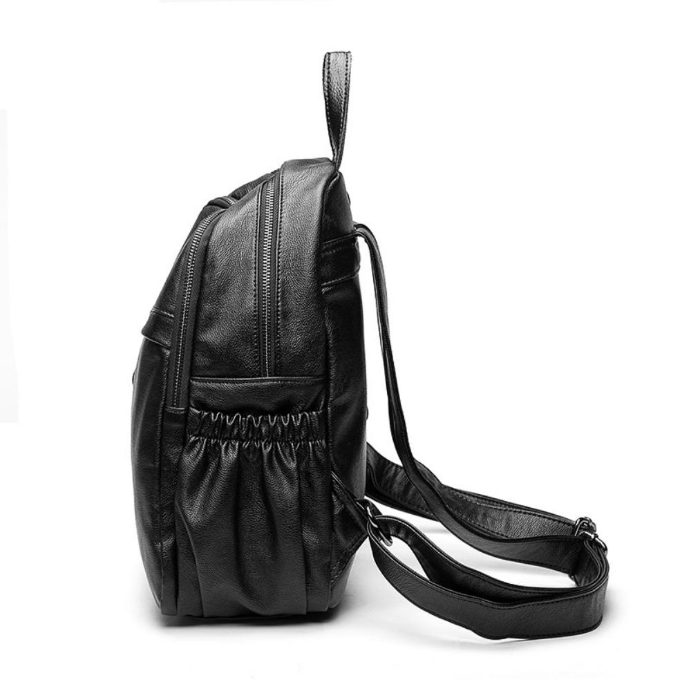 Leather Women's Backpack Fashion Cowhide Backpack Fashion Women's Backpack Multi-layer Anti-theft Women's Bag