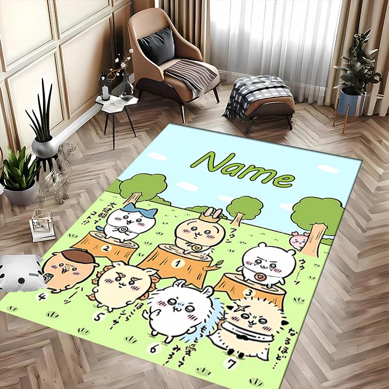 Custom personalization Chiikawa Area Rug - Perfect For Kitchen, Bathroom,Laundry Room Decor Large Size Available,Gift All Seasons