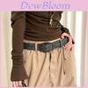 Ethnic Pattern Pu Leather Belt For Women With Adjustable Pin Buckle For Casual Wear