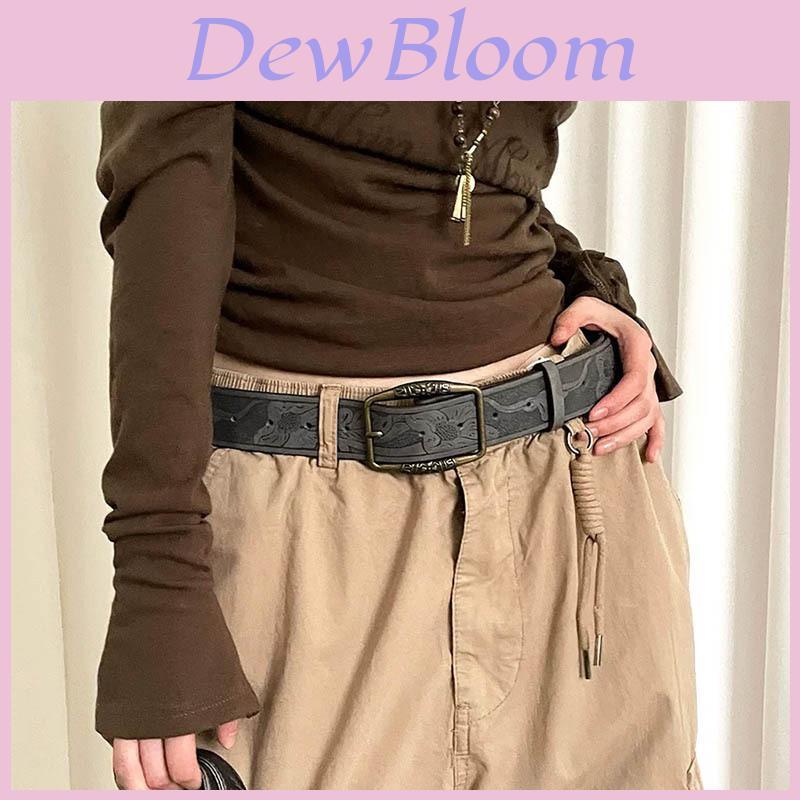 Cintura in Ecopelle con Fantasia Etnica per Donna con Fibbia ad Ardiglione Regolabile per Abbigliamento Casual