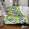 1pc Dexter's Laboratory Cozy Print Blanket Lightweight Warm Flannel Throw Blanket For Sofa, Bed, Living Room