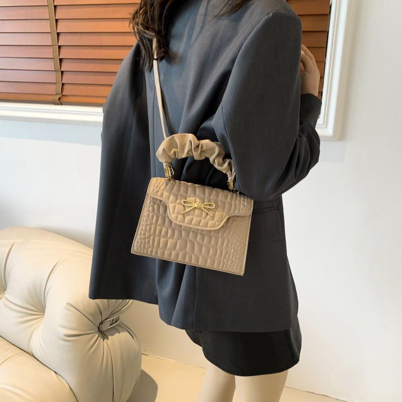 Street Style Pu Small Square Bag With Top Flap For Daily Use