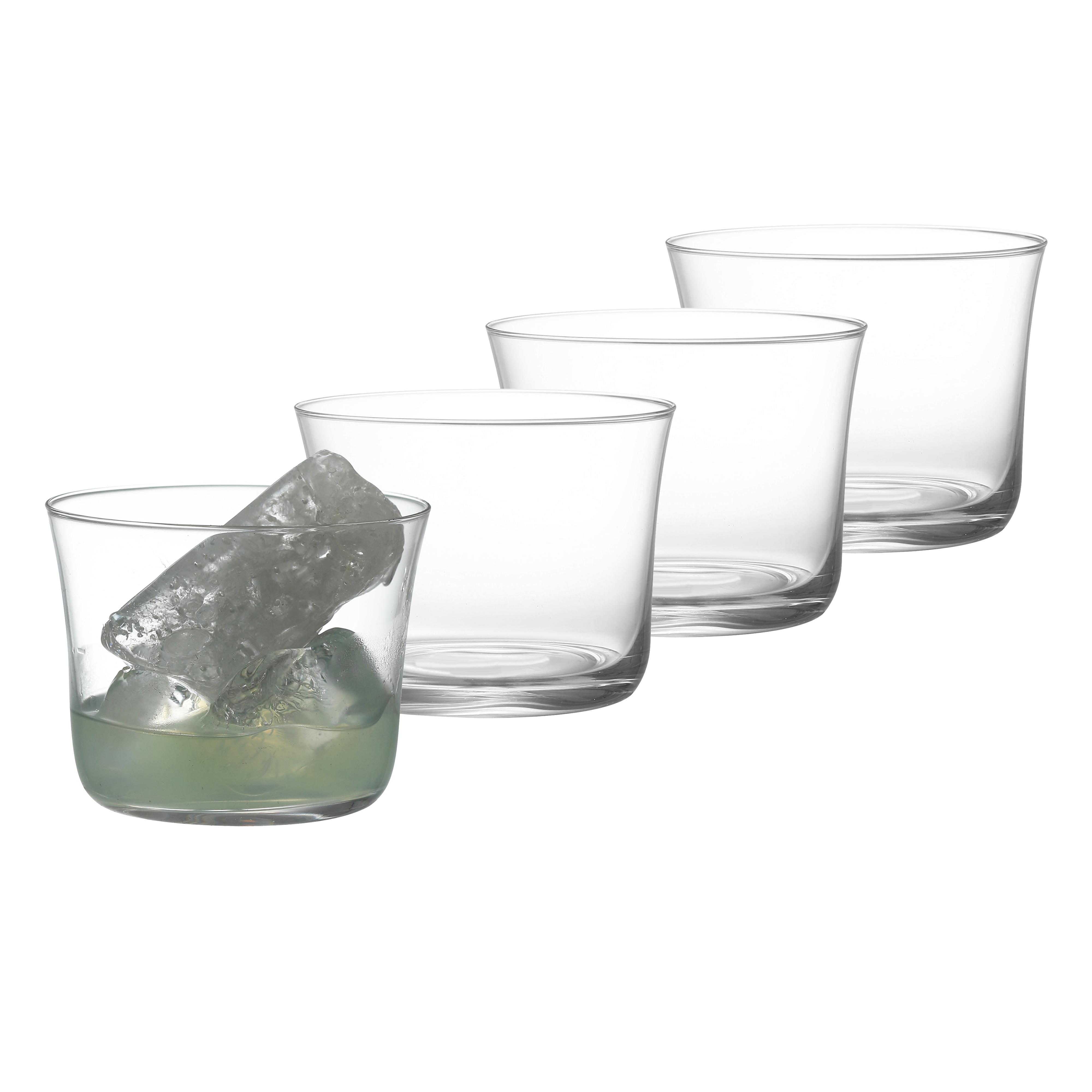 4PCS Clear Water Tumbler Water Glass Cup Whiskey Glass Set Of 4 300ml