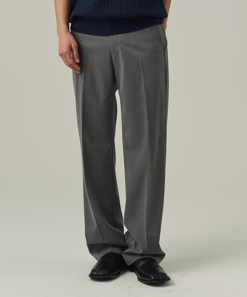 ANALOG MOOD Semi-Wide Slacks (Charcoal)