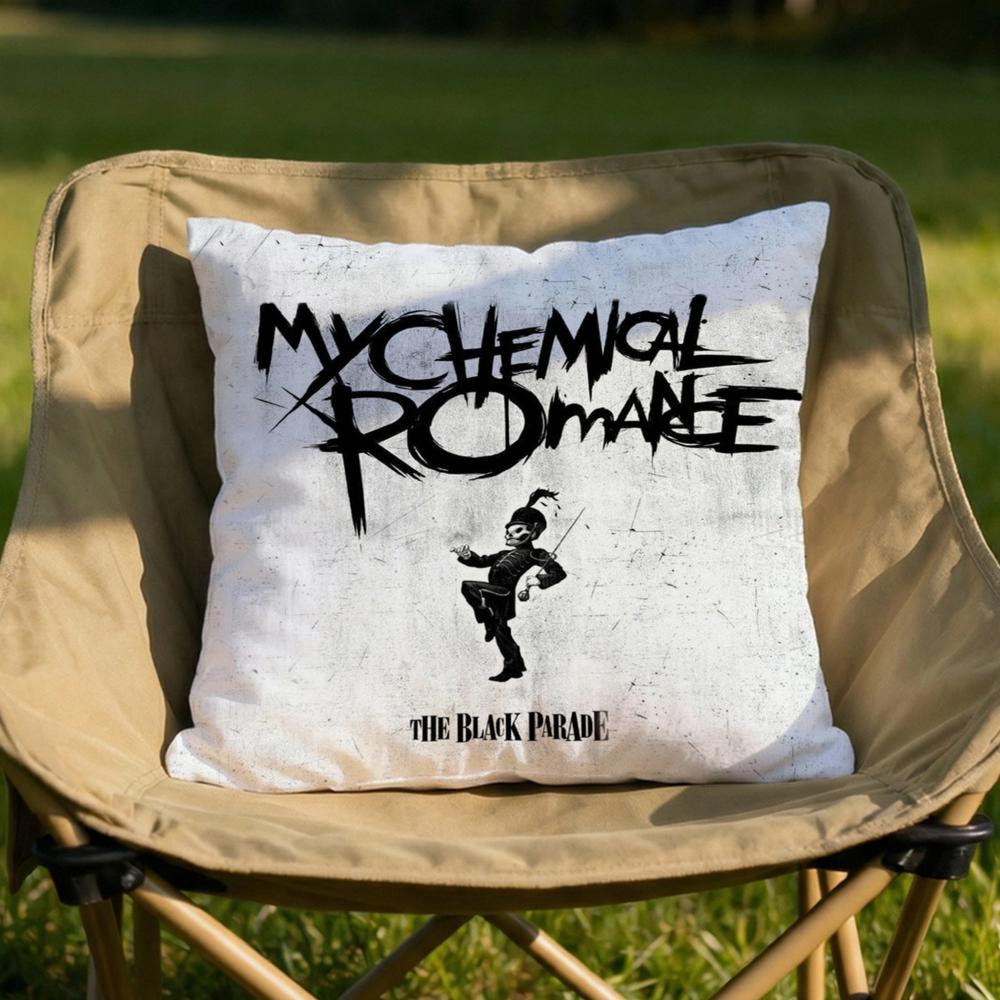 My CChemical RRomance Cushion Cover Soft Reversible Durable Pillow Cover MultiScene Use for Home Car Daily Comfort