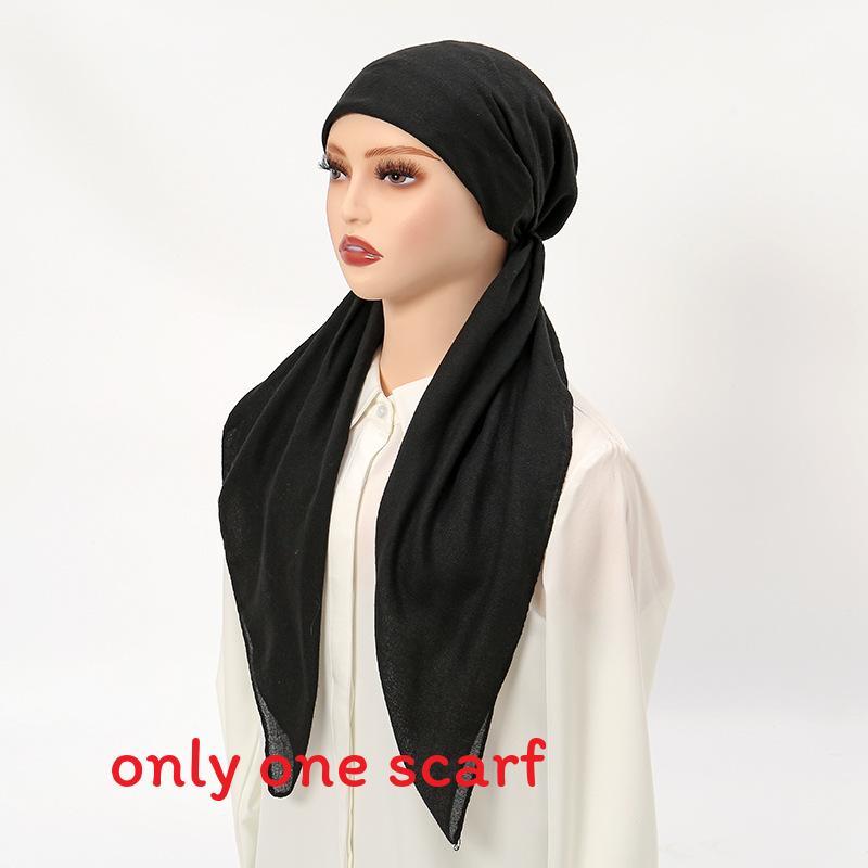 Классическая льняная шляпа-платок для женщин, многоцветная, универсальный модный аксессуар Black