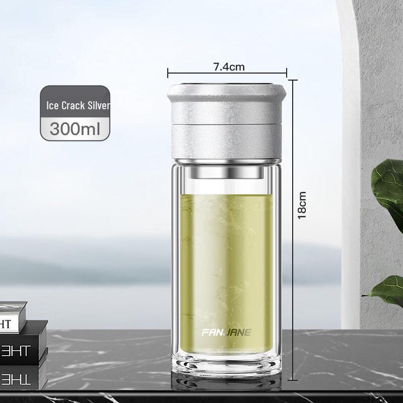 Portable Tea Infuser Glass Bottle with Temperature Control