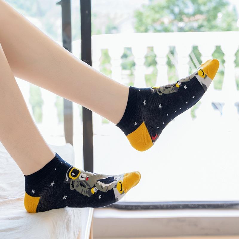 Pánské ponožky Neviditelné krátké letní ponožky Kvalitní Business Casual jarní Barva Česaná bavlna Dámské lodičkové ponožky